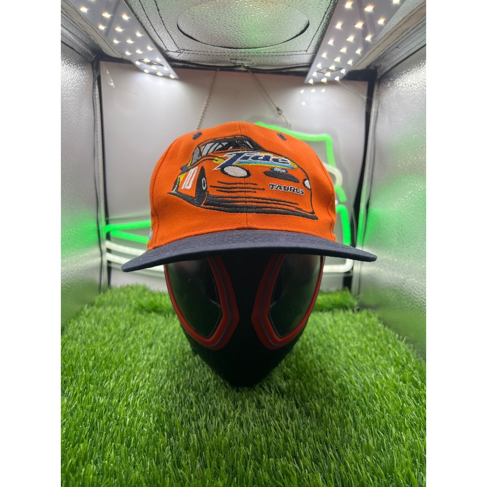 NASCAR Ricky Rudd Tide Racing Hat Orange Navy Blue Ford Taurus Snapback Cap